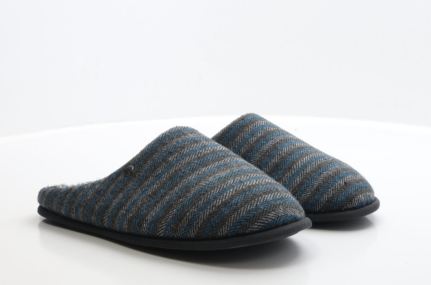 Marks and Spencer Mens Grey Polyester Slip On Slipper UK 11