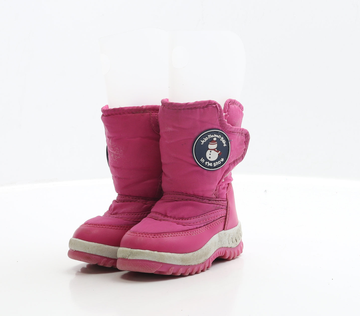 JoJo Maman Bébé Girls Pink Polyester Snow Boot Boot UK 4 EUR 21
