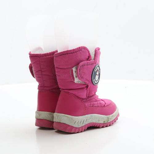 JoJo Maman Bébé Girls Pink Polyester Snow Boot Boot UK 4 EUR 21