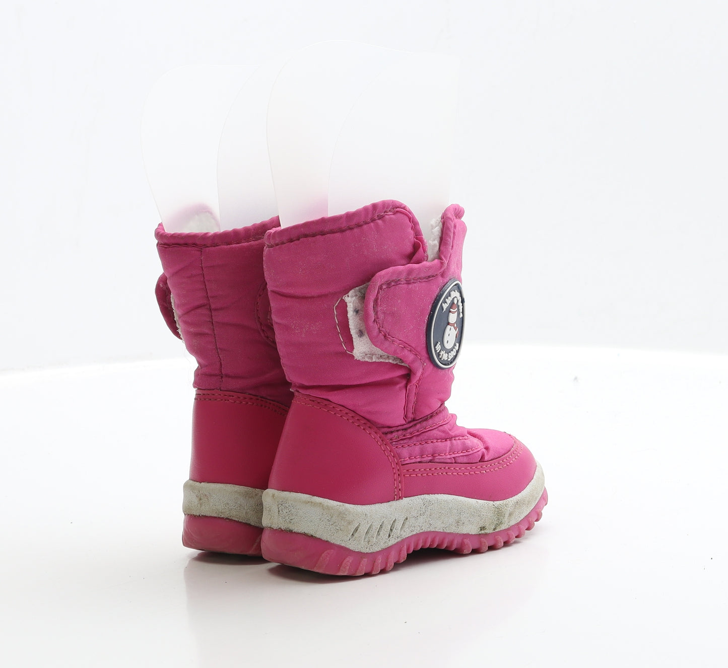 JoJo Maman Bébé Girls Pink Polyester Snow Boot Boot UK 4 EUR 21