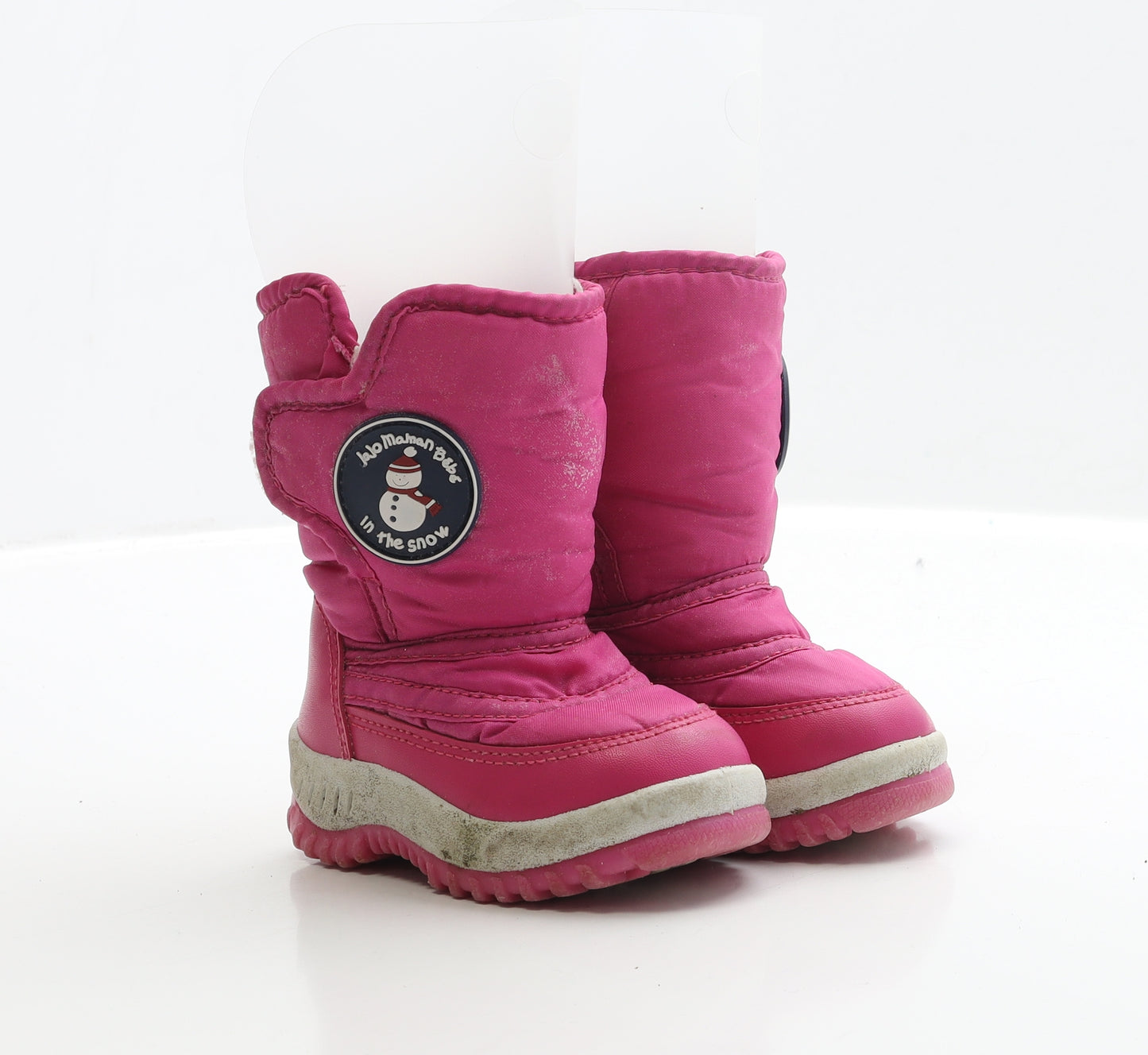 JoJo Maman Bébé Girls Pink Polyester Snow Boot Boot UK 4 EUR 21