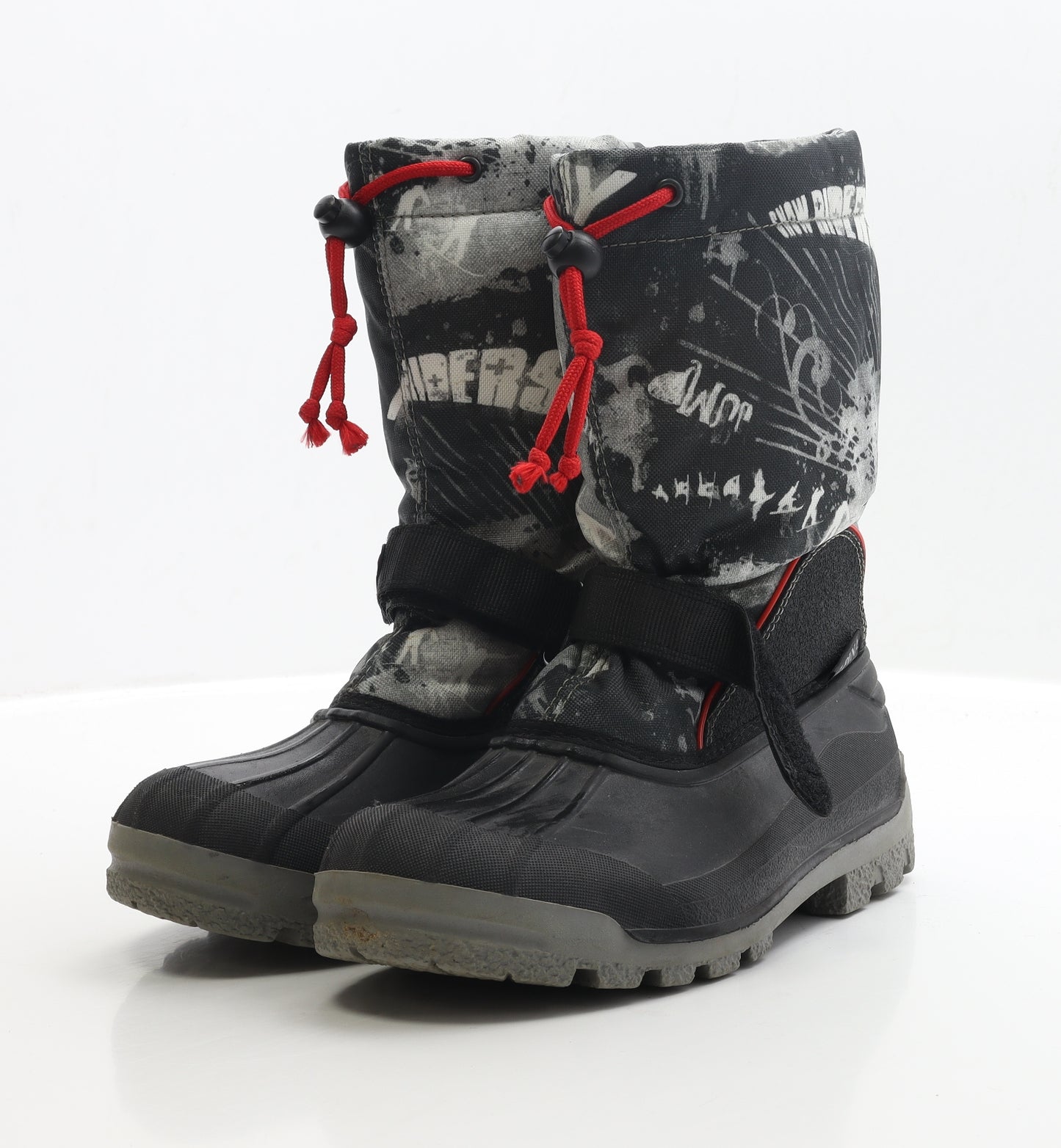 Snow Rider Boys Black Polyester Snow Boot Boot UK 4 EUR 37 - Size 4-5