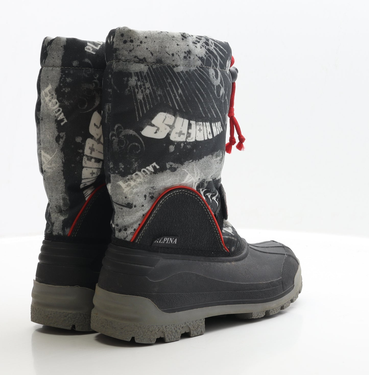 Snow Rider Boys Black Polyester Snow Boot Boot UK 4 EUR 37 - Size 4-5