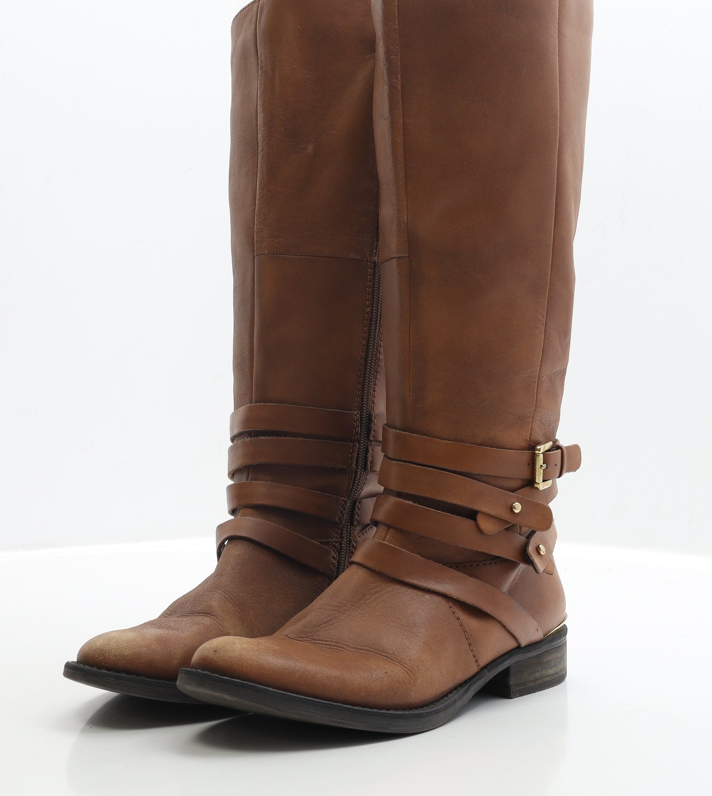 Steve Madden Womens Brown Leather Bootie Boot UK 5 EUR 38