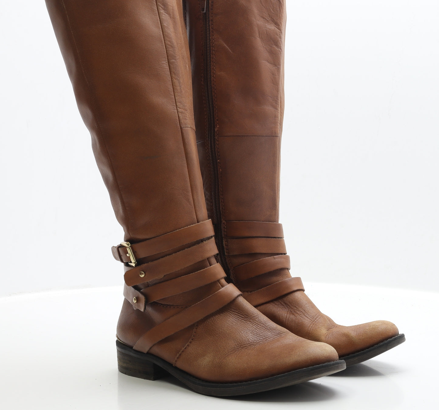 Steve Madden Womens Brown Leather Bootie Boot UK 5 EUR 38