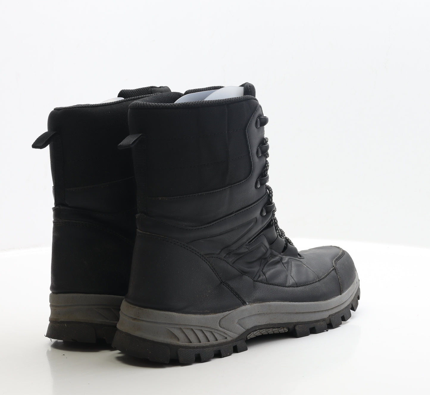 F&F Mens Black Polyester Snow Boot Boot UK 10 EUR 44