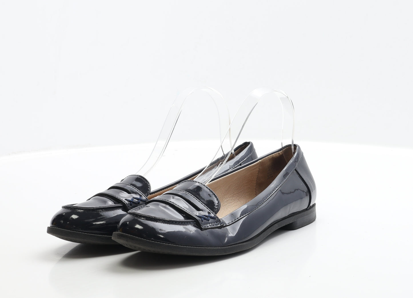 NEXT Womens Blue Vinyl Loafer Flat UK 5 EUR 38