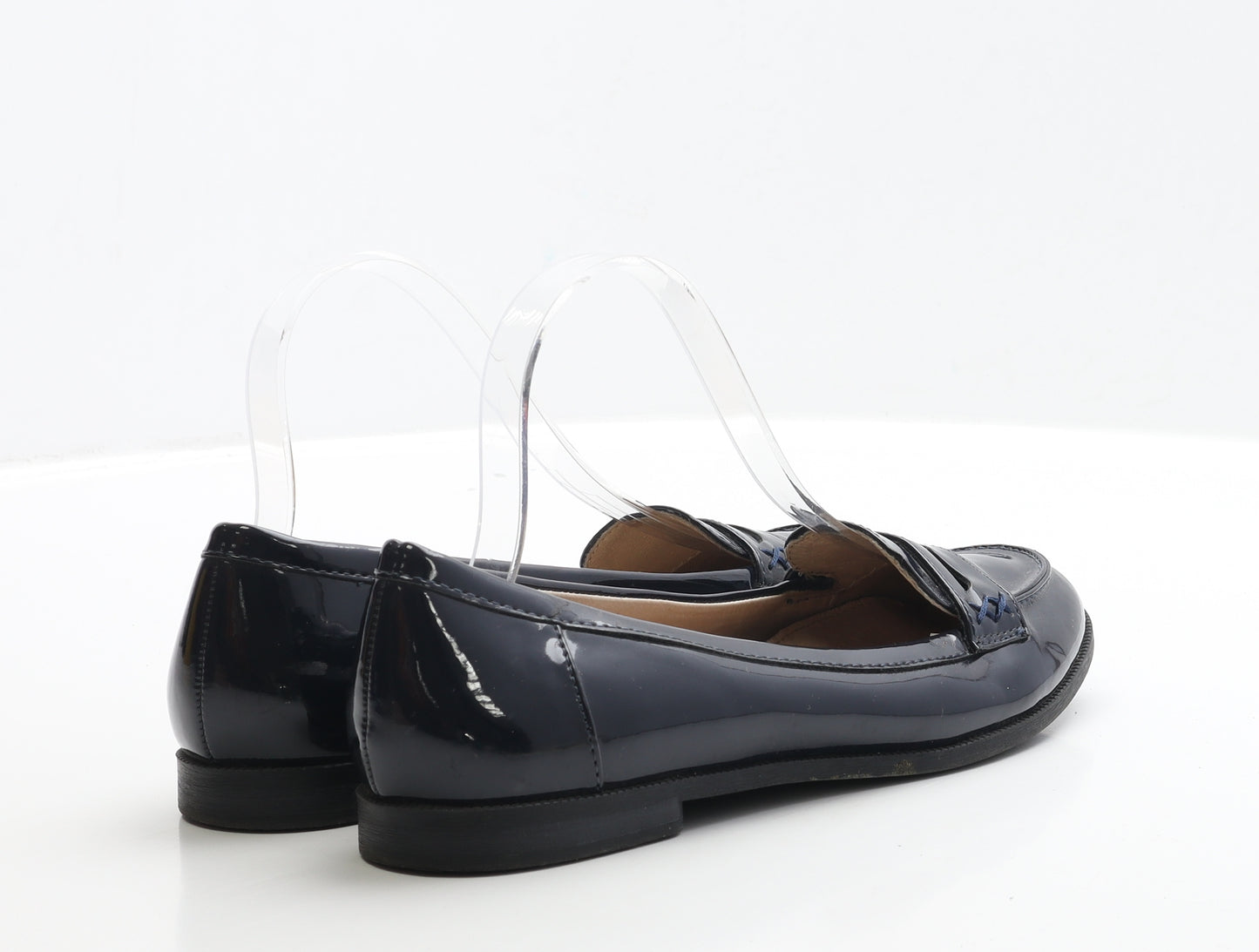 NEXT Womens Blue Vinyl Loafer Flat UK 5 EUR 38
