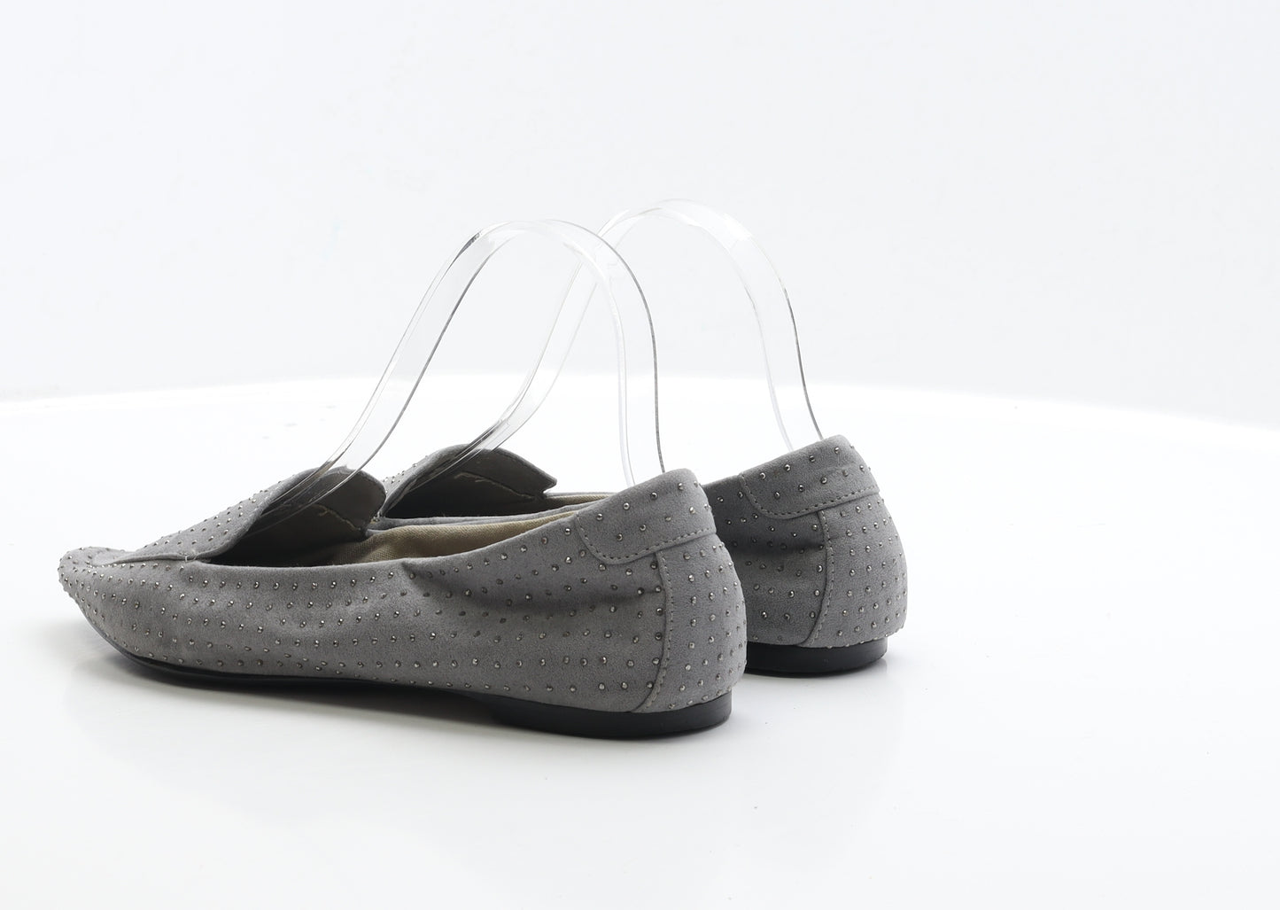 NEXT Womens Grey Polyester Flat UK 6.5 EUR 40