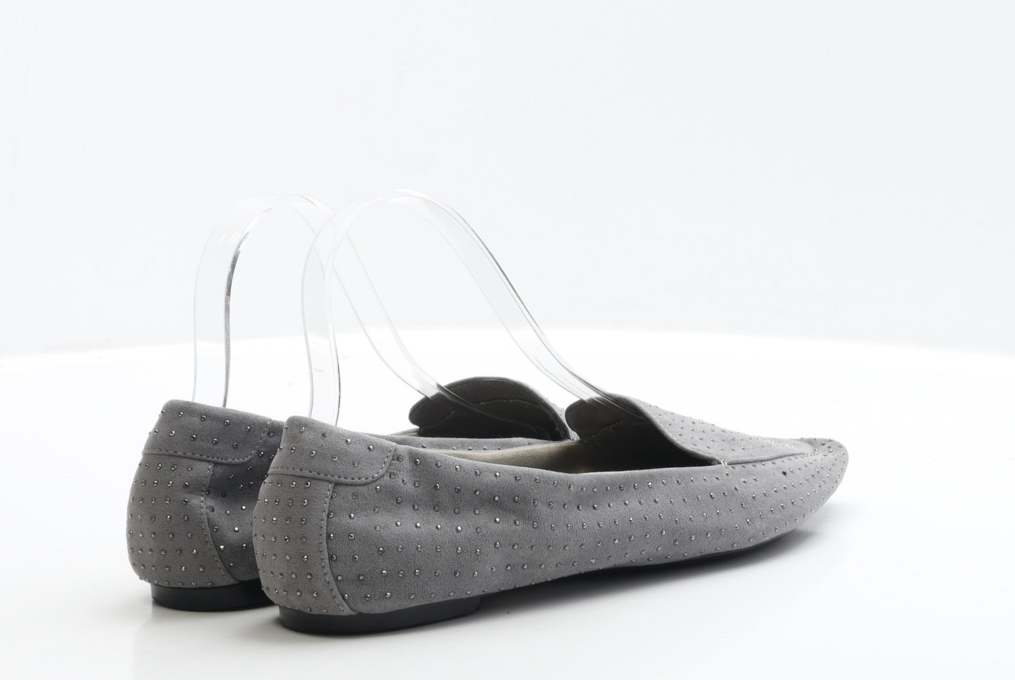 NEXT Womens Grey Polyester Flat UK 6.5 EUR 40