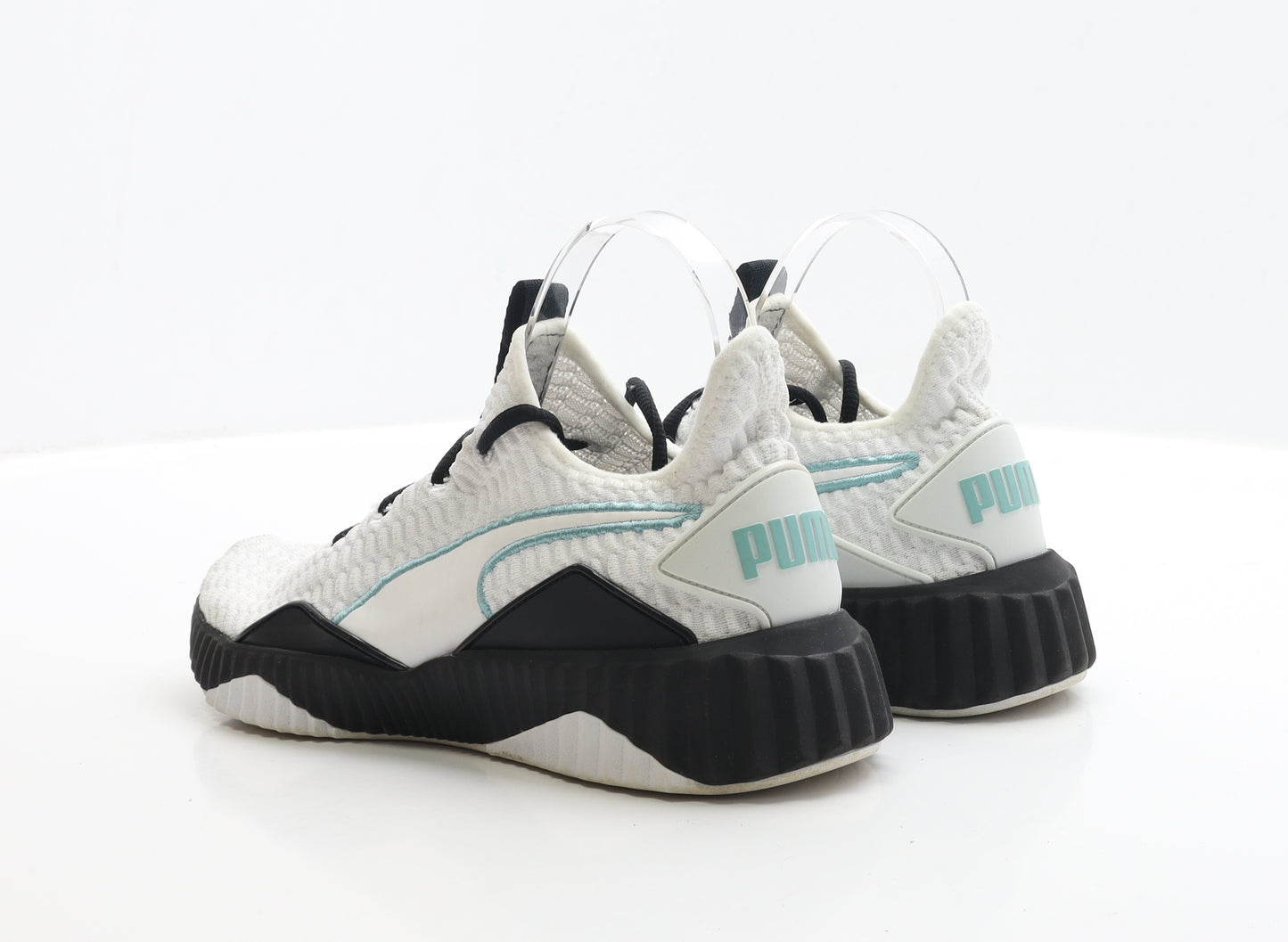 PUMA Womens White Polyester Trainer UK 5 EUR 38