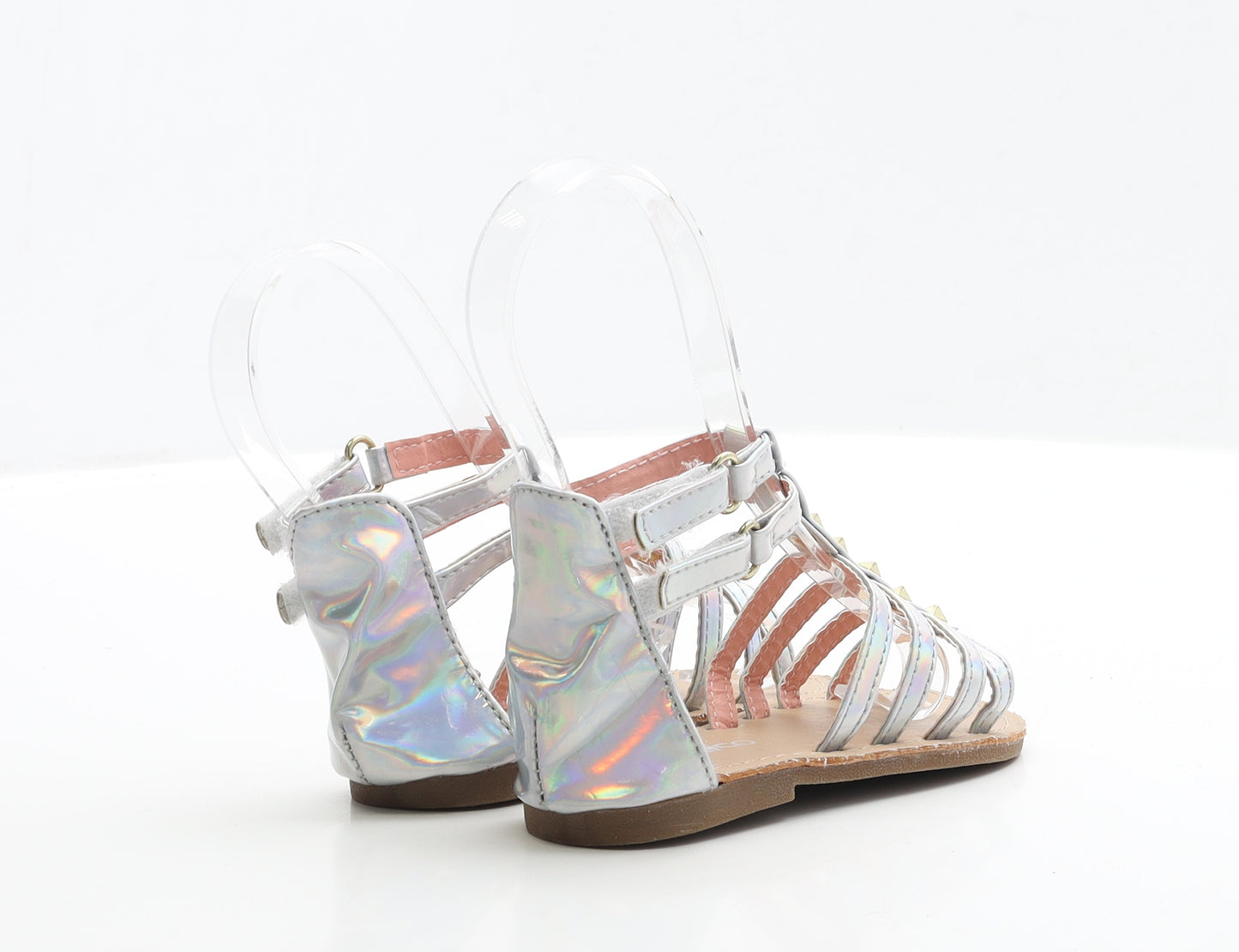 Pep&Co Girls Silver Polyester Gladiator Sandal UK 7 EUR 24