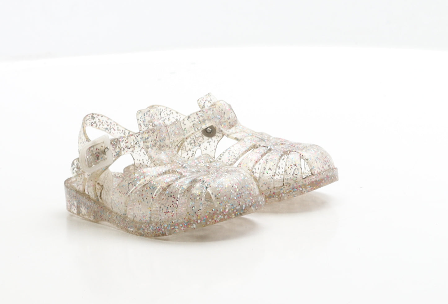 Preworn Girls Clear Rubber Slingback Sandal UK 4 EUR 23