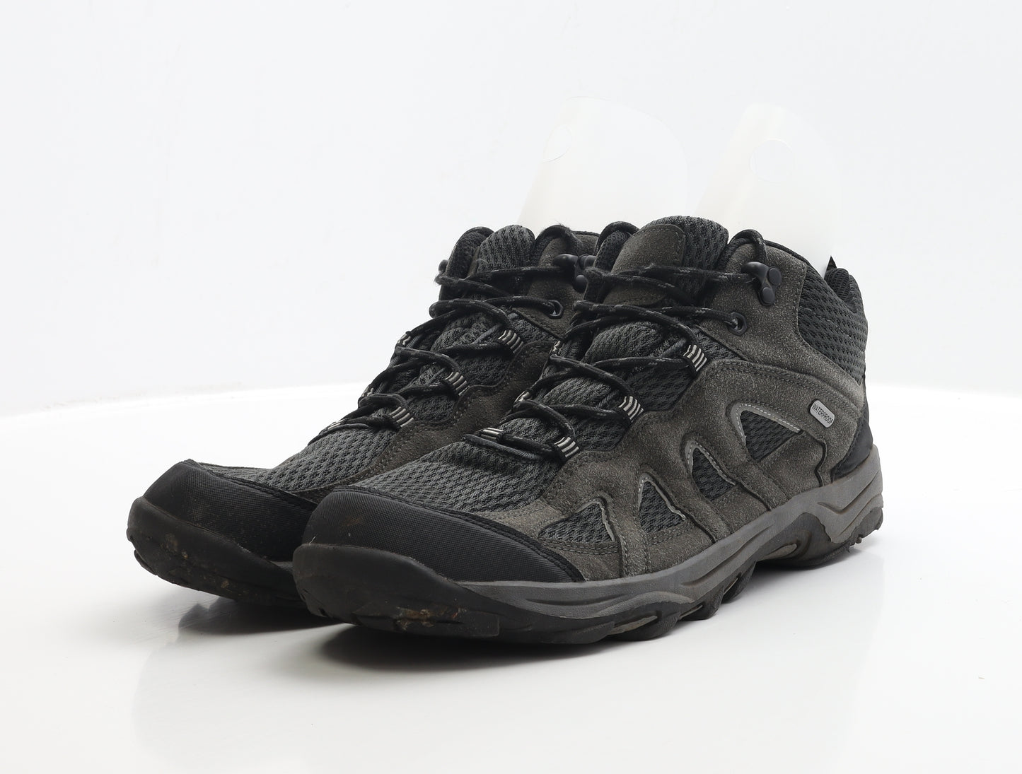 F&F Mens Black Polyester Combat Boot UK 11.5 EUR 46 - Walking Boots