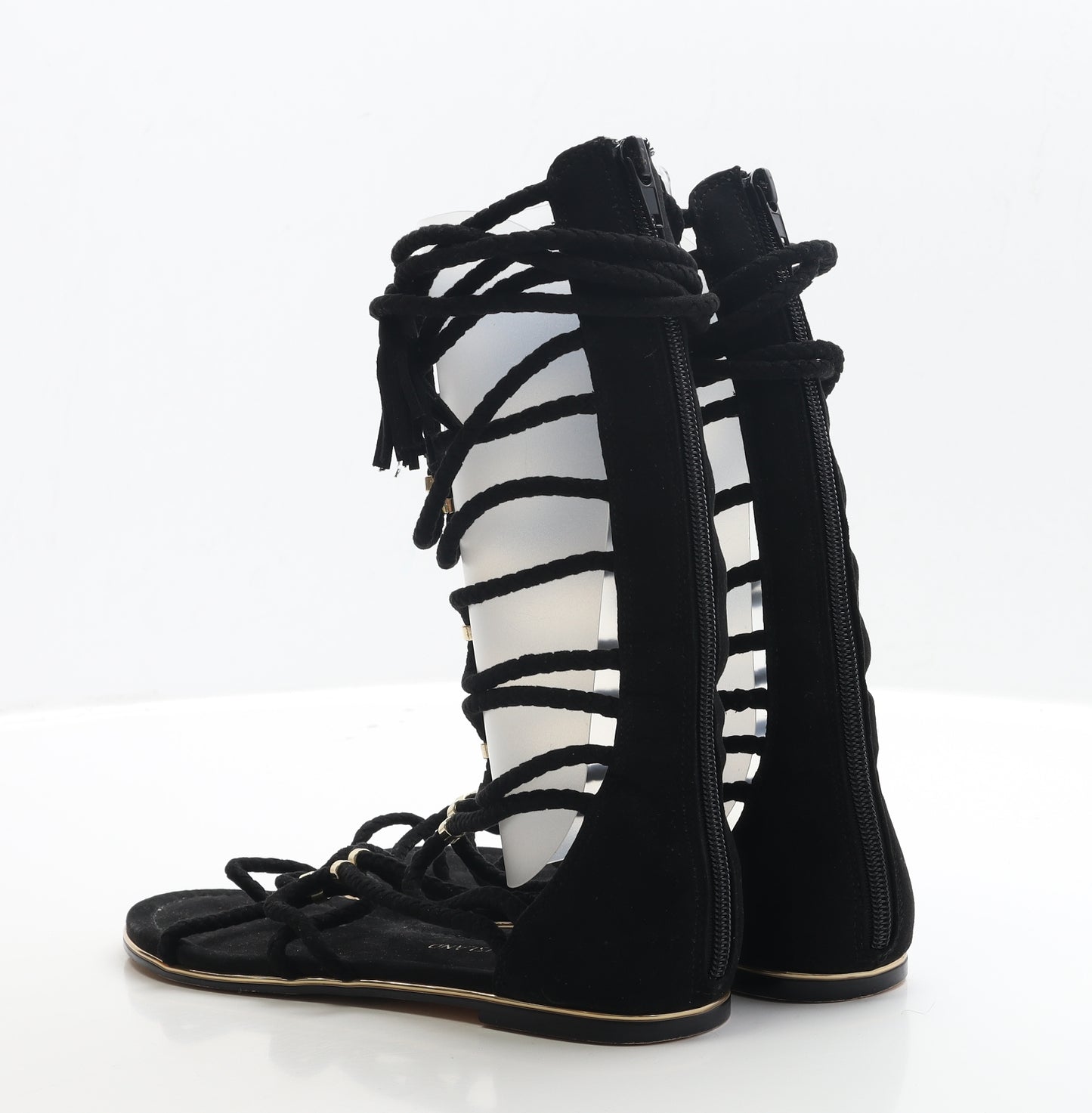 River Island Womens Black Polyester Gladiator Sandal UK 5