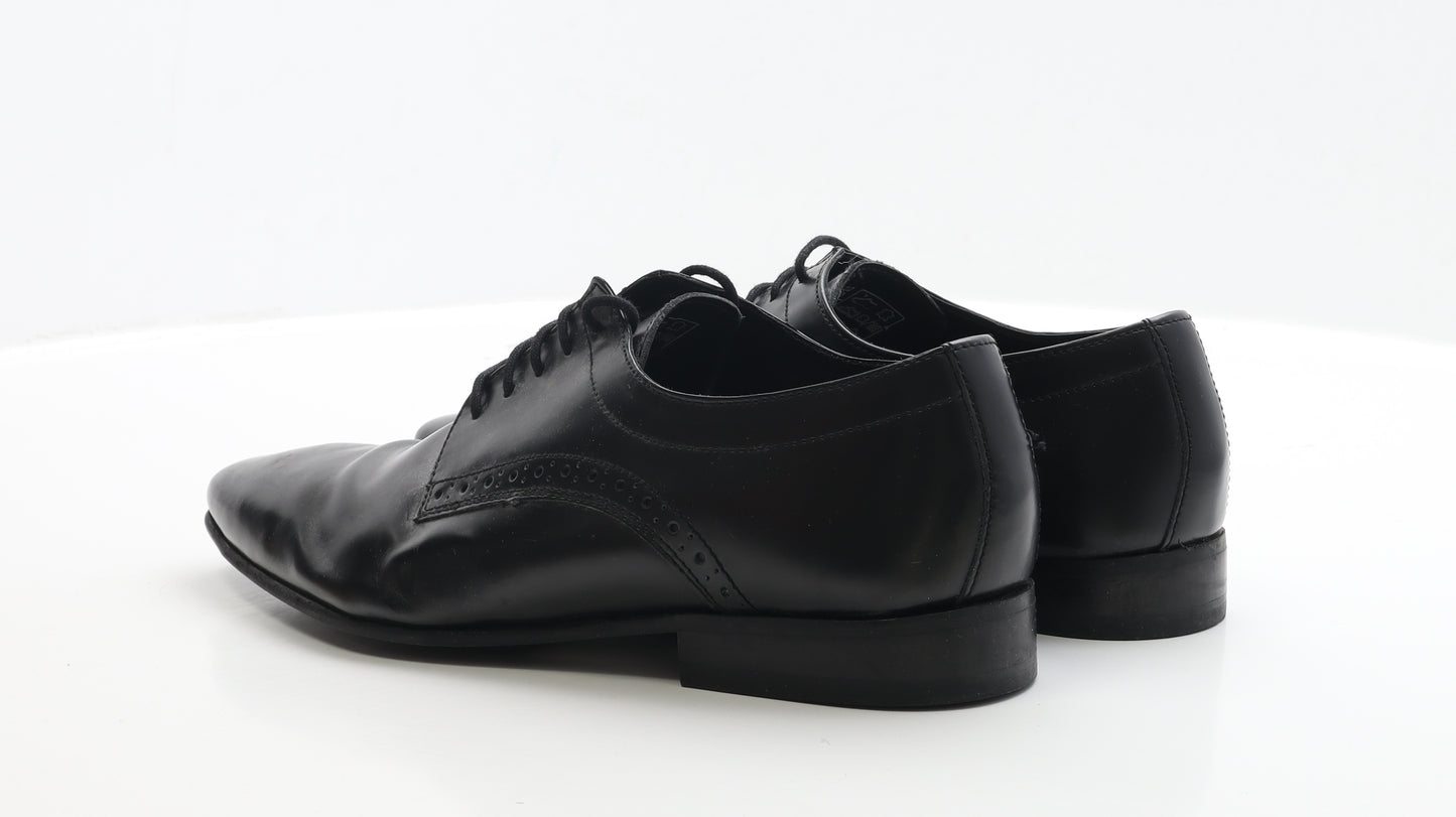 NEXT Mens Black Leather Oxford Dress UK 9 EUR 43