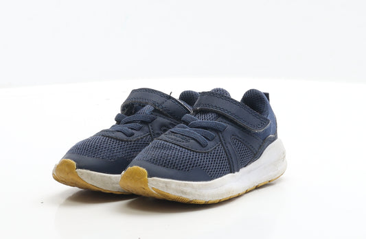 F&F Boys Blue Polyester Trainer UK 5 EUR 22