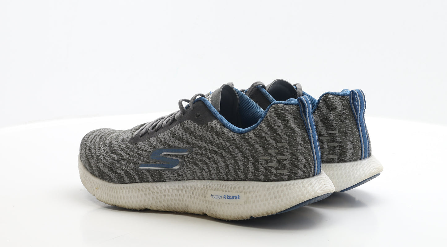 Skechers Mens Grey Polyester Trainer UK 11 EUR 45.5