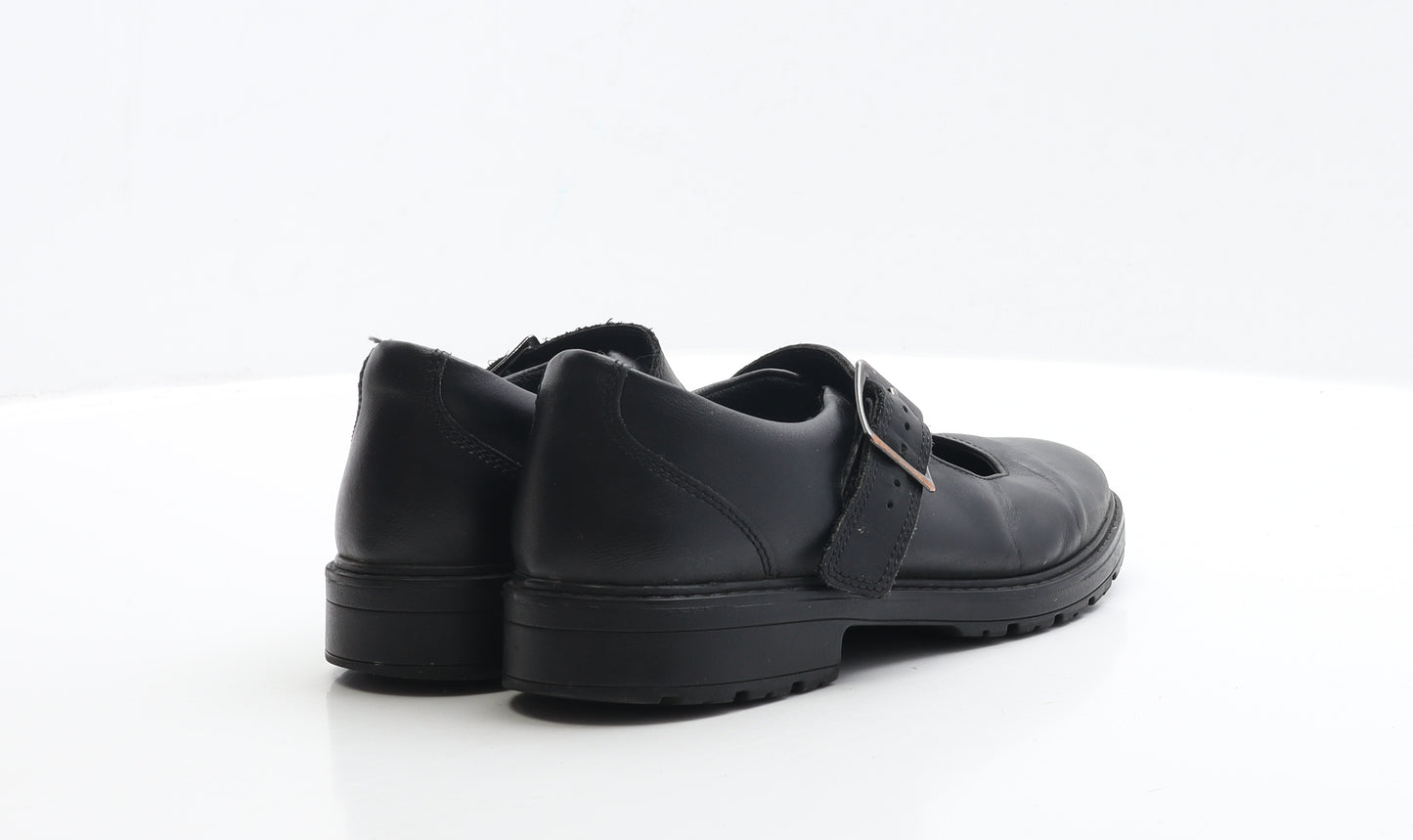 Clarks Girls Black Faux Leather Mary Jane Casual UK 4
