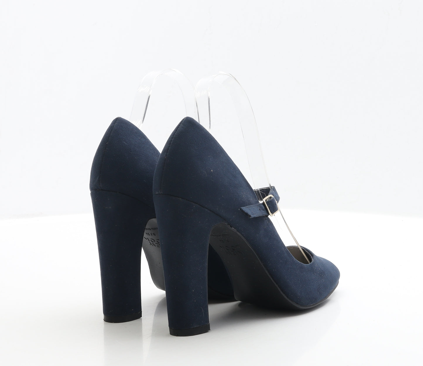 New Look Womens Blue Faux Suede Court Heel UK 5 EUR 38