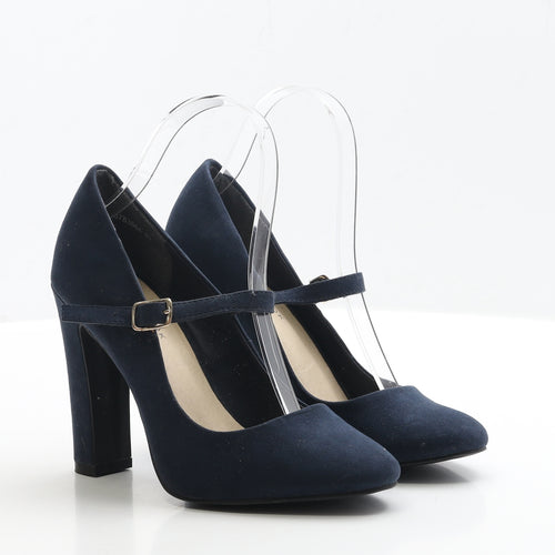 New Look Womens Blue Faux Suede Court Heel UK 5 EUR 38