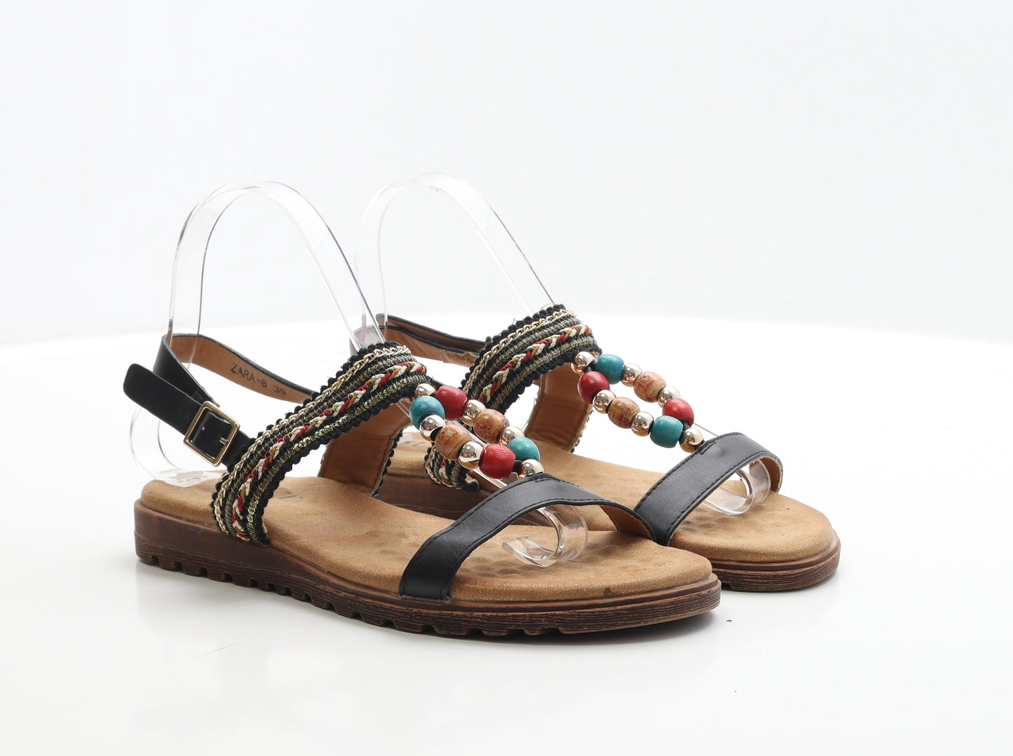 Susst Womens Black Polyester Slingback Sandal UK 6 EUR 39