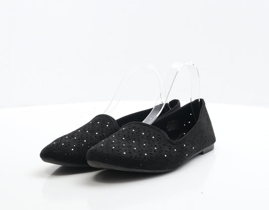 Primark Womens Black Polyester Flat UK 7 EUR 40