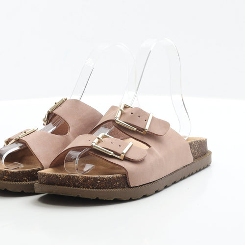 F&F Womens Pink Polyester Slip On Sandal UK EUR 36