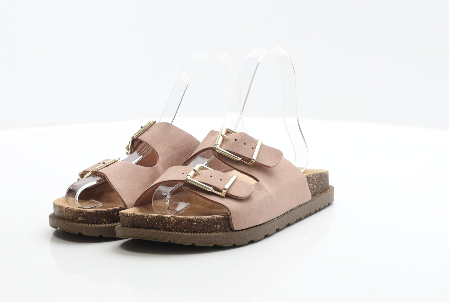 F&F Womens Pink Polyester Slip On Sandal UK EUR 36