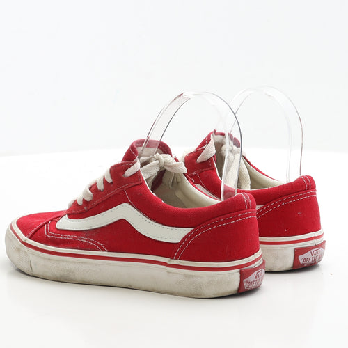 VANS Womens Red Fabric Trainer UK 4.5 EUR 37