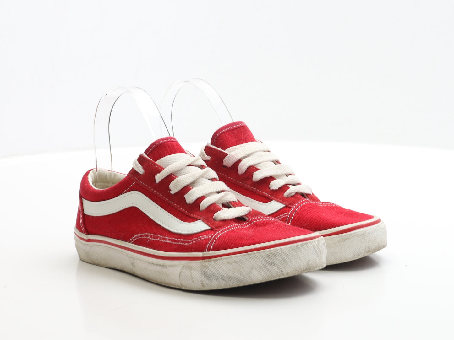 VANS Womens Red Fabric Trainer UK 4.5 EUR 37