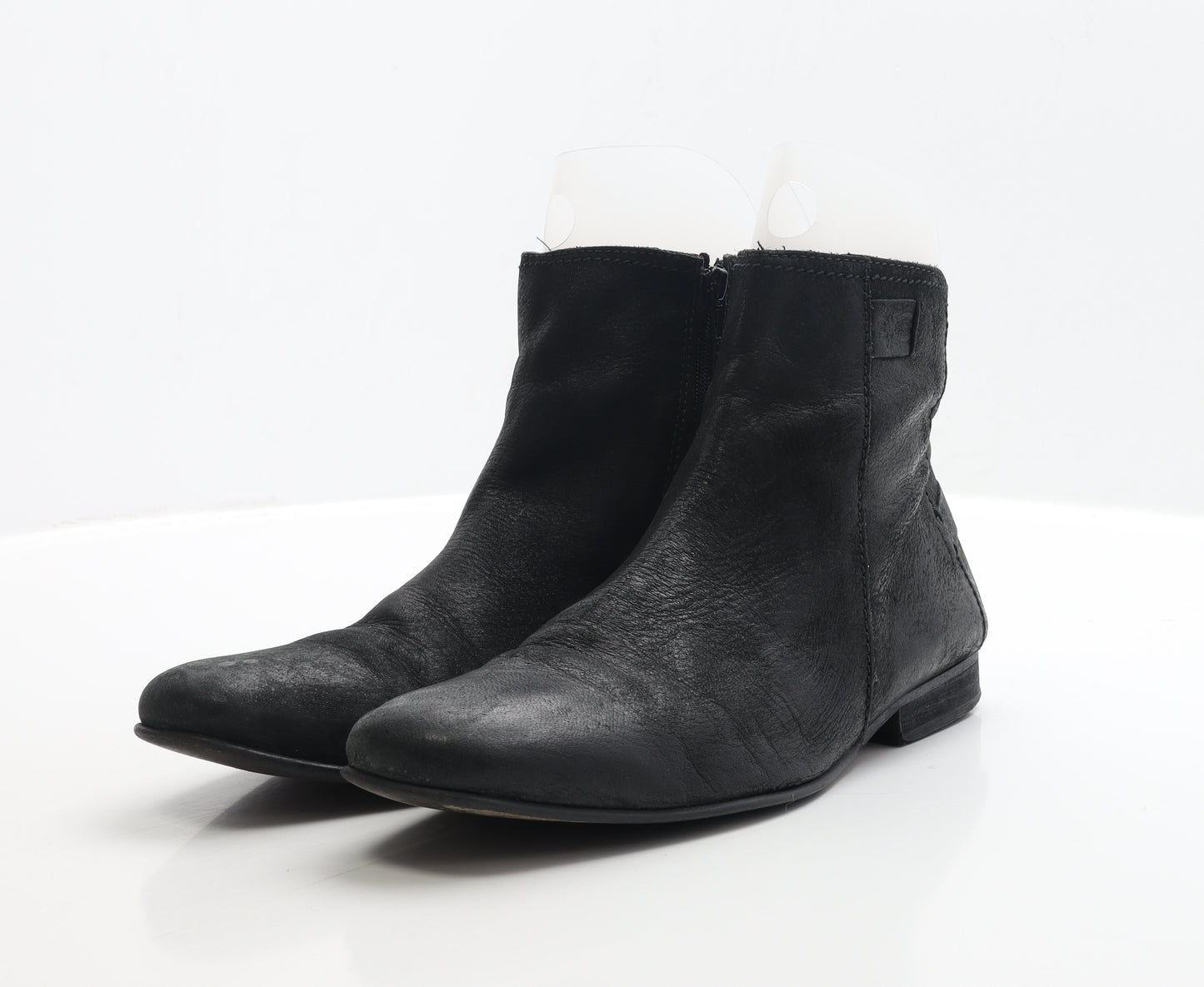 FLY London Mens Black Faux Leather Bootie Boot UK 9 EUR 43