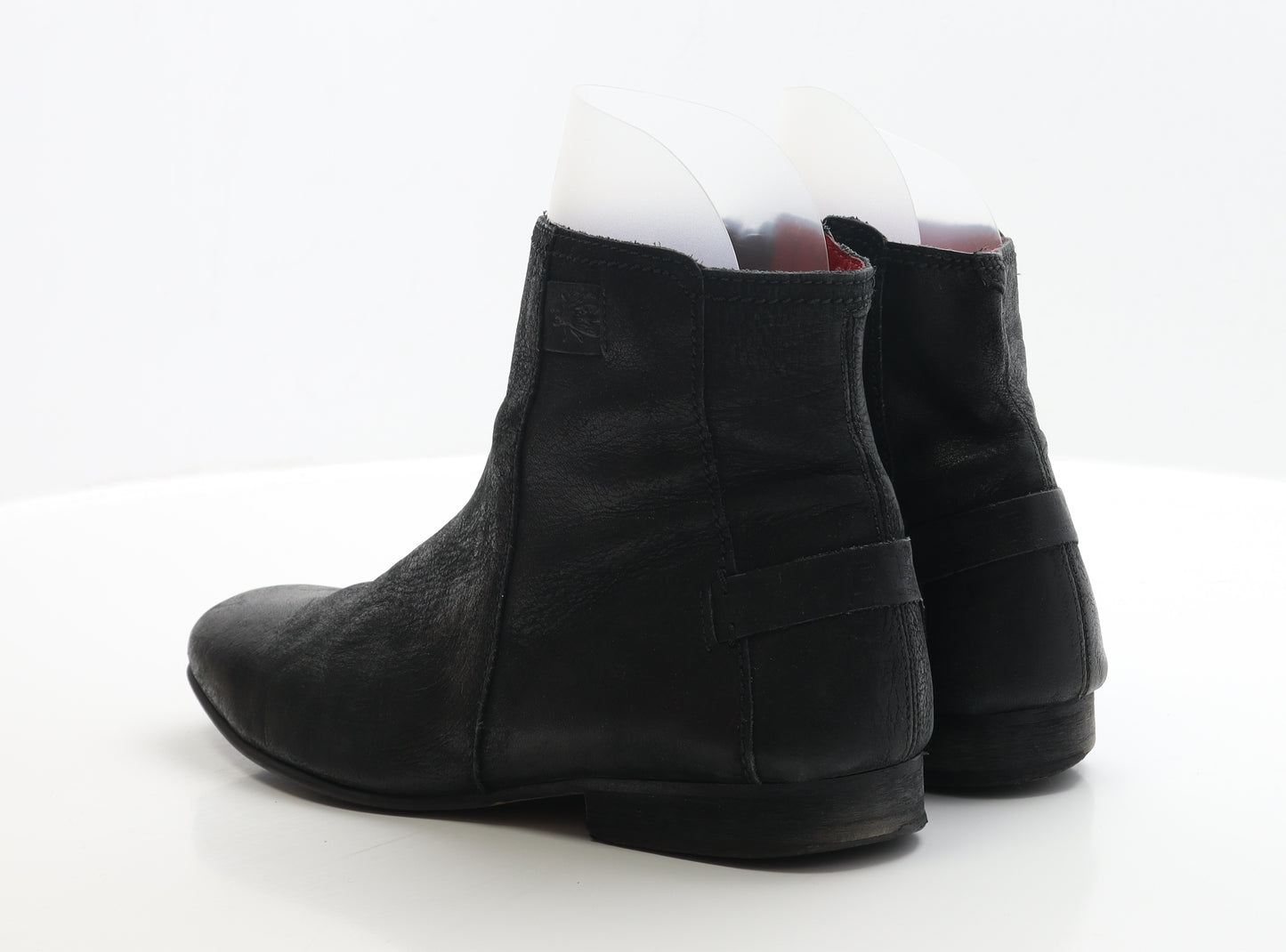 FLY London Mens Black Faux Leather Bootie Boot UK 9 EUR 43