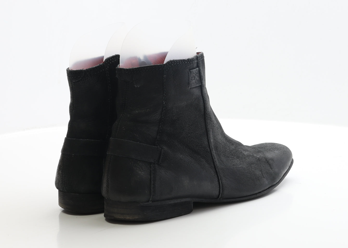 FLY London Mens Black Faux Leather Bootie Boot UK 9 EUR 43
