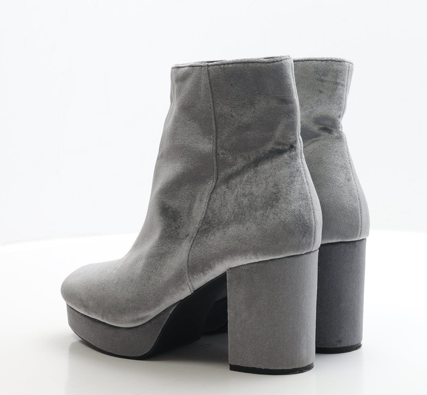 Primark Womens Grey Polyester Bootie Boot UK 7 EUR 40