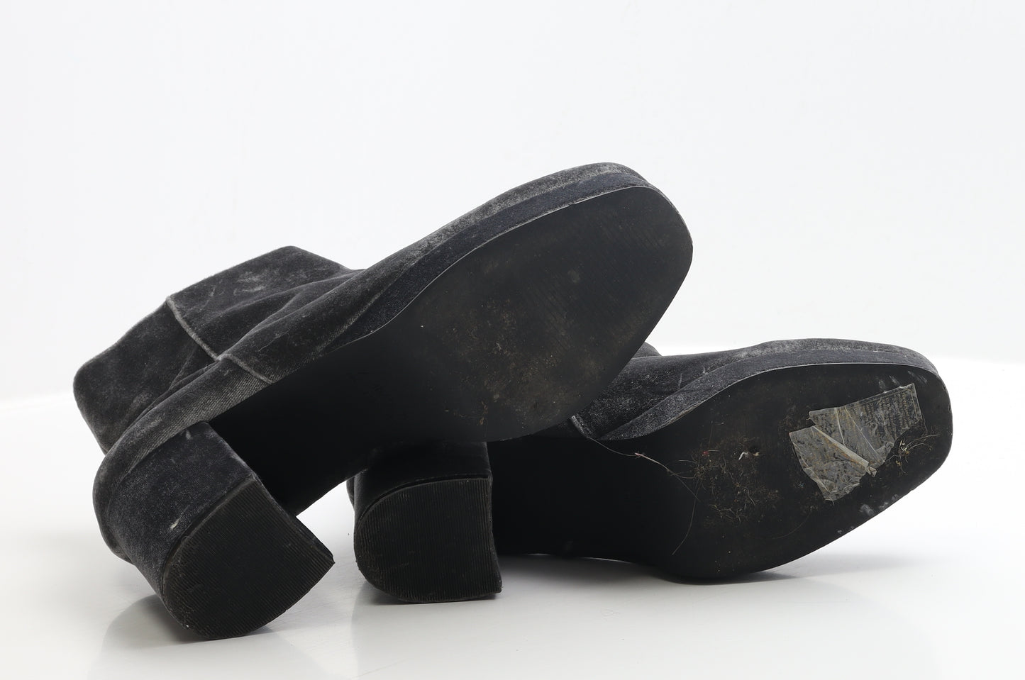 Primark Womens Grey Polyester Bootie Boot UK 7 EUR 40