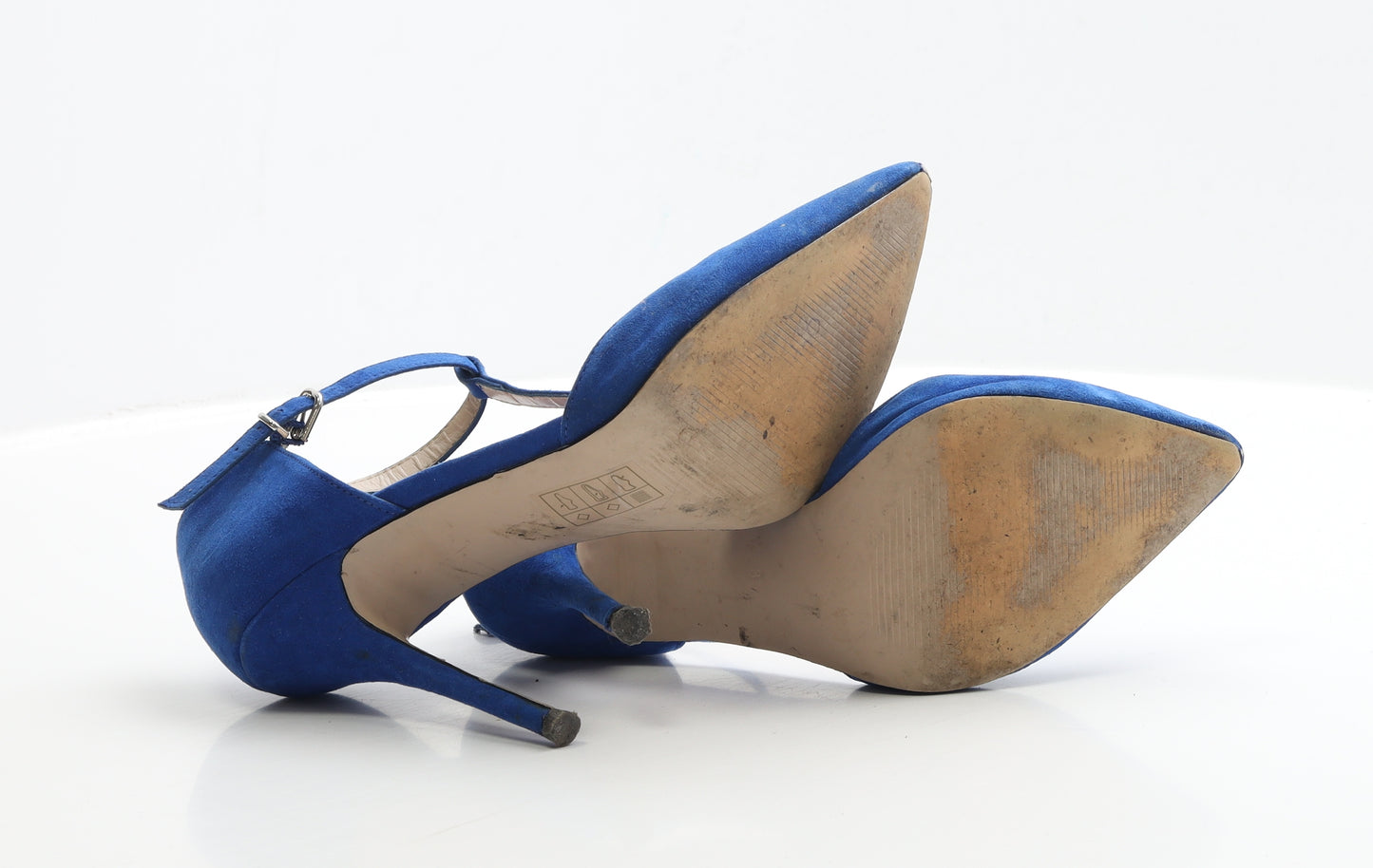 Kurt Geiger Womens Blue Faux Suede Court Heel UK 4 EUR 37