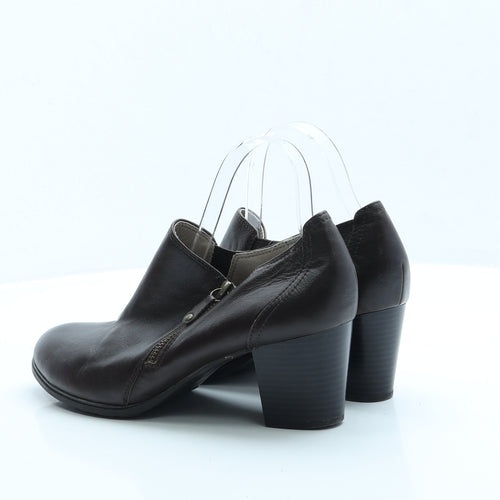 FootGlove Womens Brown Faux Leather Court Heel UK 7.5