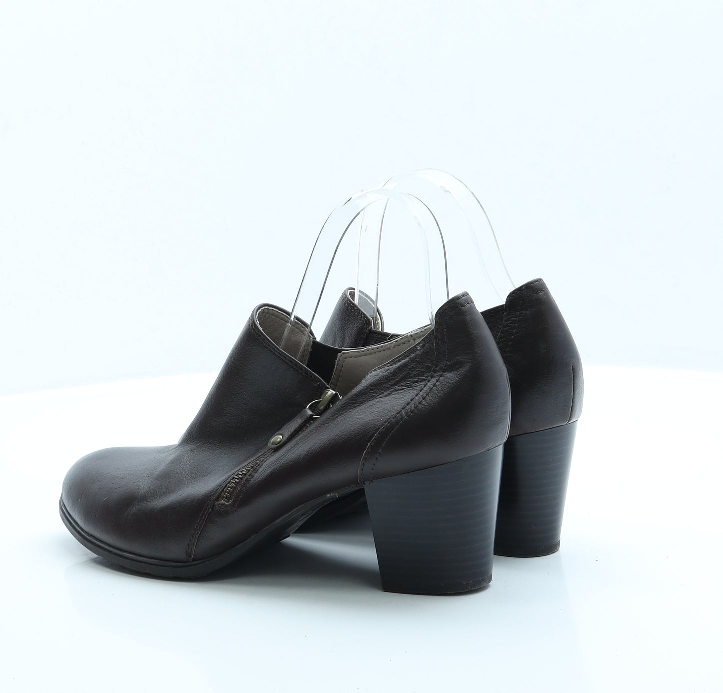 FootGlove Womens Brown Faux Leather Court Heel UK 7.5