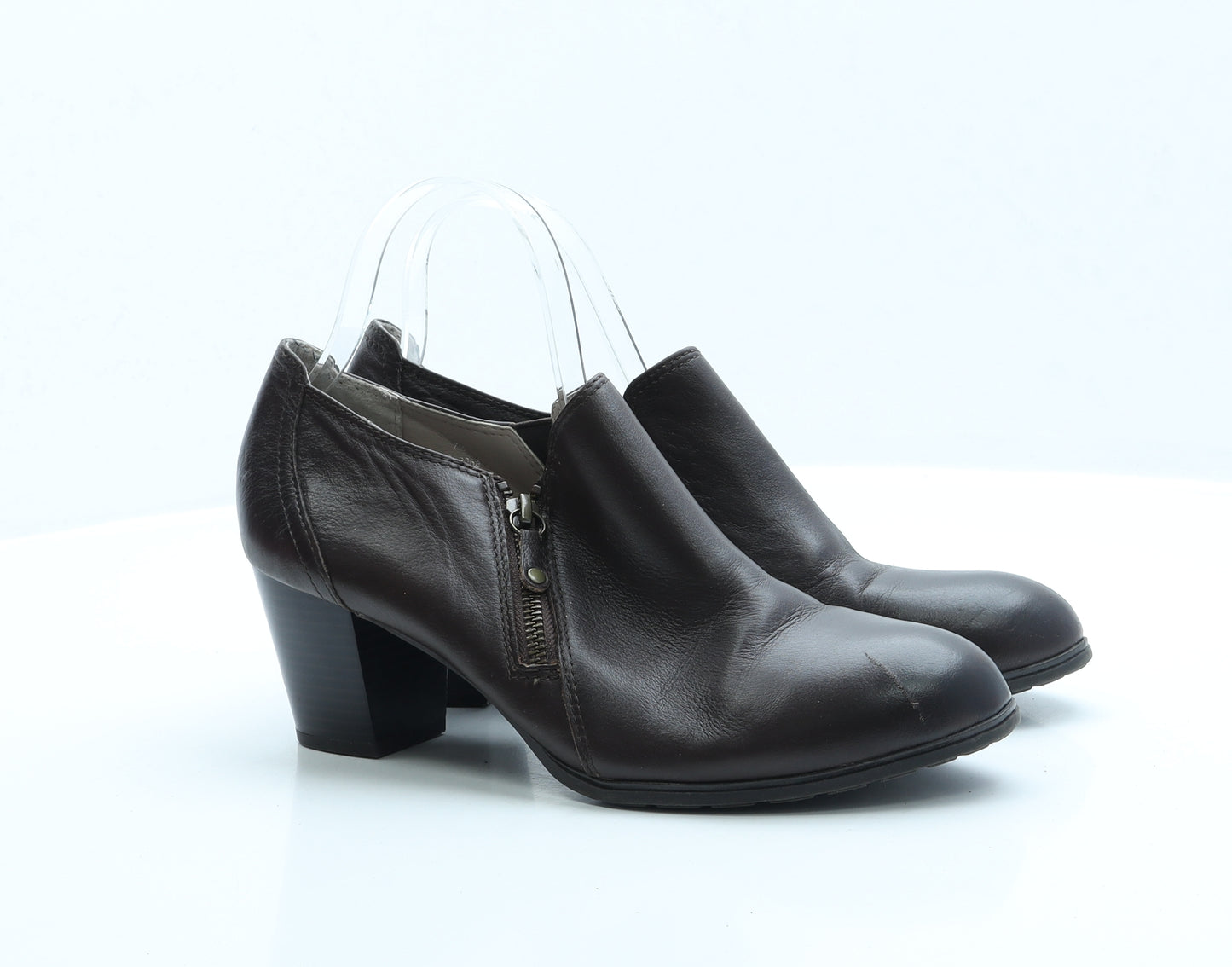 FootGlove Womens Brown Faux Leather Court Heel UK 7.5