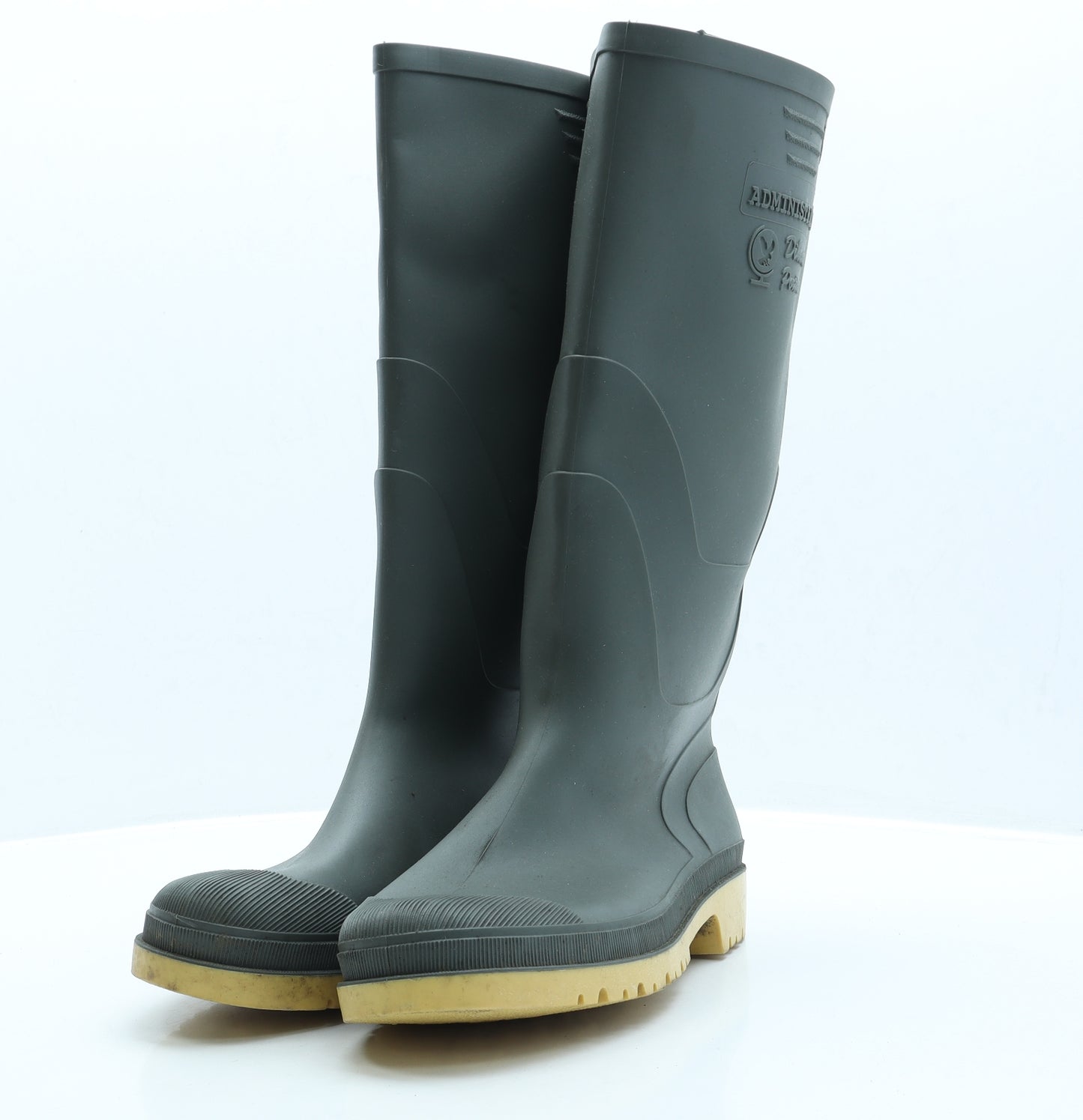 Administrator Mens Green Rubber Wellies Boot UK 10