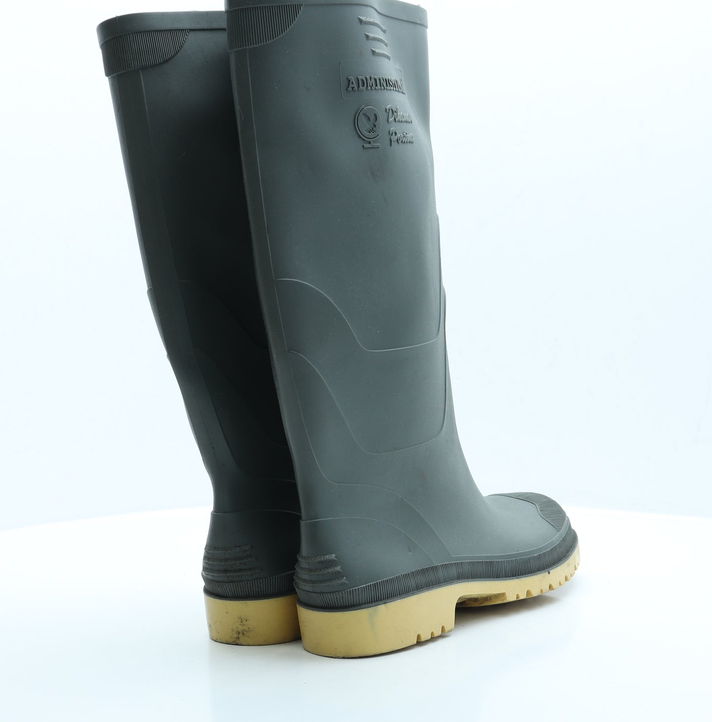 Administrator Mens Green Rubber Wellies Boot UK 10