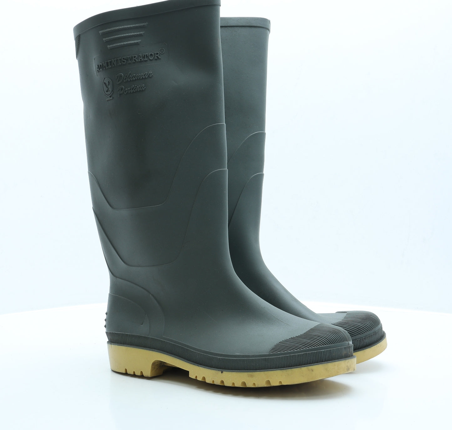 Administrator Mens Green Rubber Wellies Boot UK 10