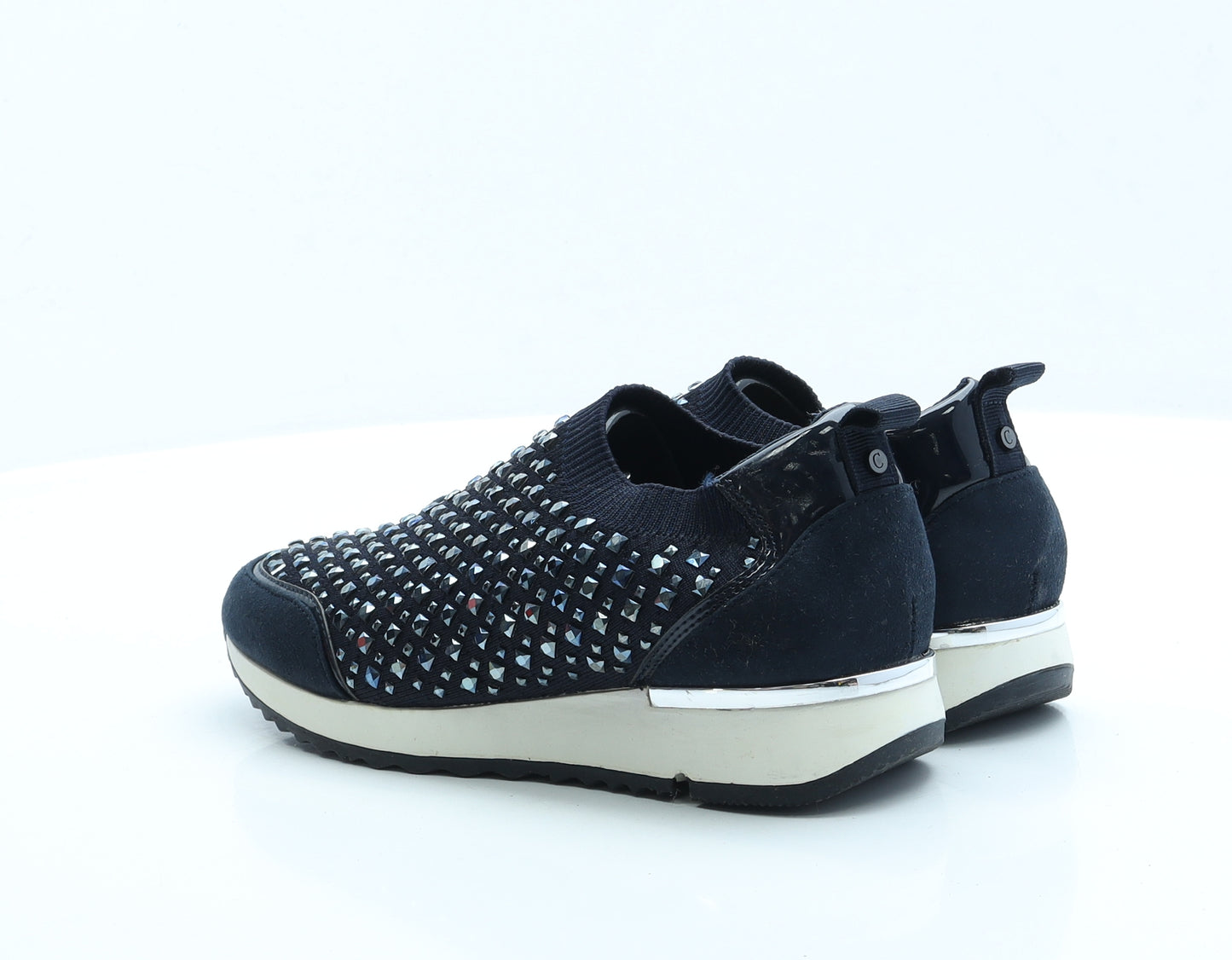 Carvela Womens Blue Polyester Slip On Flat UK 3 EUR 36