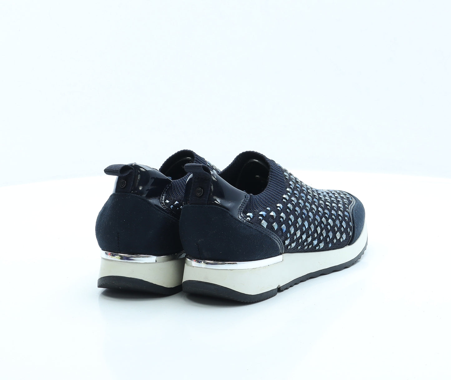 Carvela Womens Blue Polyester Slip On Flat UK 3 EUR 36