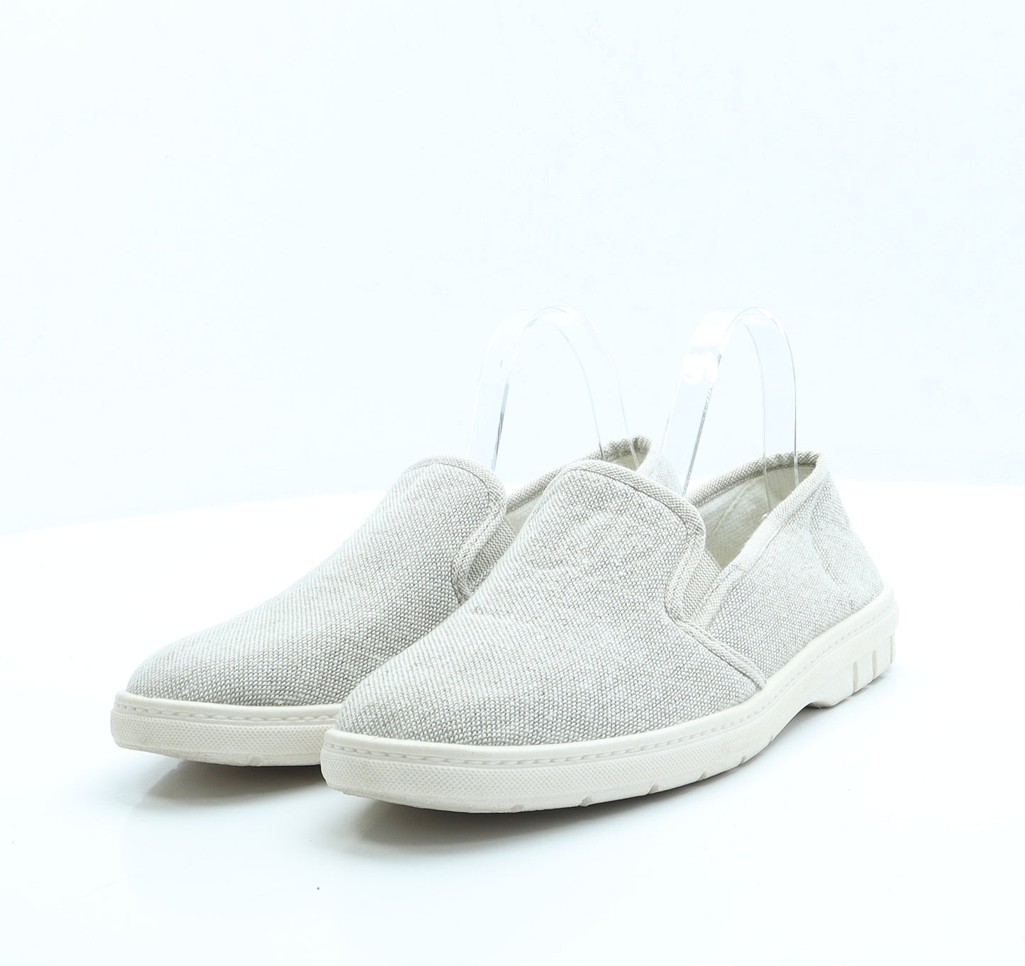 Islander Mens Grey Fabric Slip On Casual UK 10 EUR 44