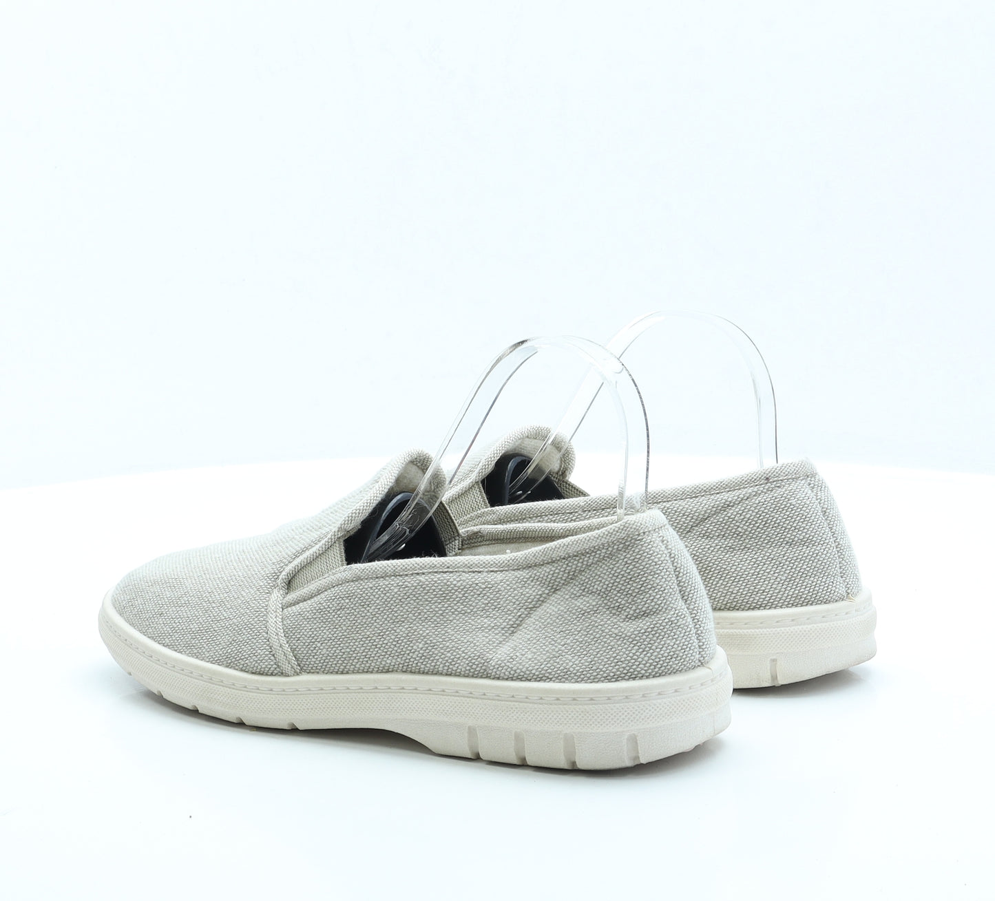 Islander Mens Grey Fabric Slip On Casual UK 10 EUR 44