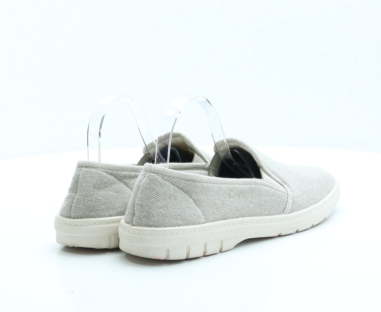 Islander Mens Grey Fabric Slip On Casual UK 10 EUR 44