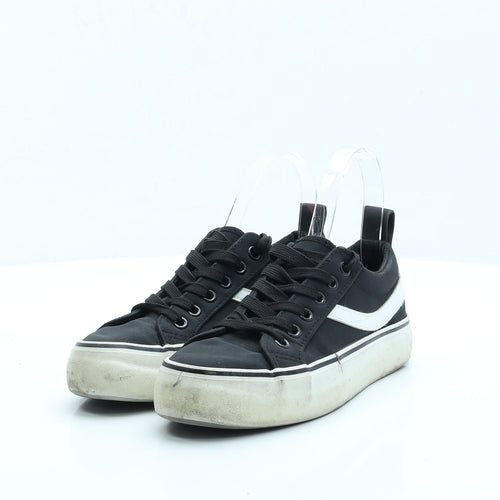 Primark Womens Black Polyester Trainer UK 3 EUR 36