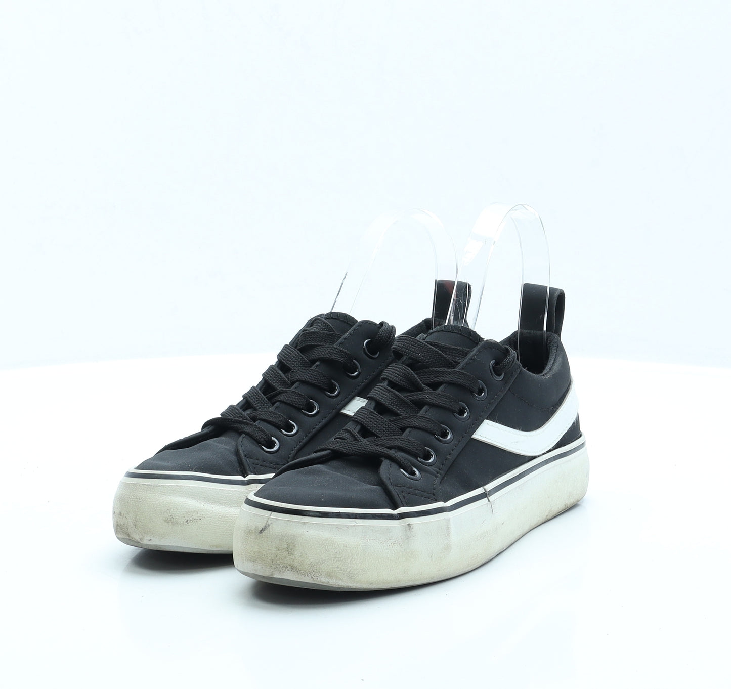 Primark Womens Black Polyester Trainer UK 3 EUR 36